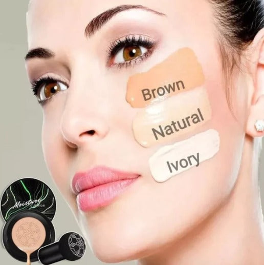 Base Moisture Cushion Cream – Cobertura Total + Hidratación ✨ | Tonos Brown, Ivory y Natural