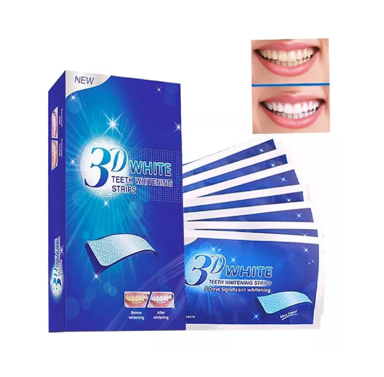 Tiras Blanqueadoras 3D Ultra White – Sonríe con Dientes Más Blancos en 14 Días 😁✨