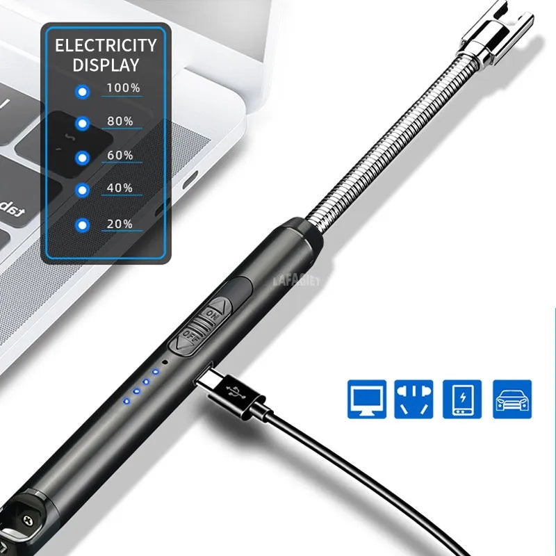 Encendedor Eléctrico USB Recargable 🔥 Antiviento | Cuello Flexible 360°