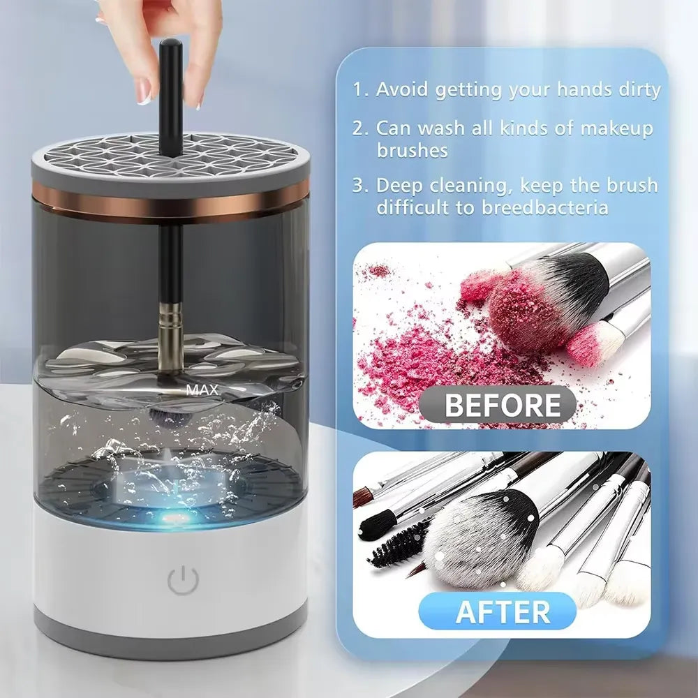 Limpiador Eléctrico de Brochas de Maquillaje | Lava y Seca en 30 Segundos
