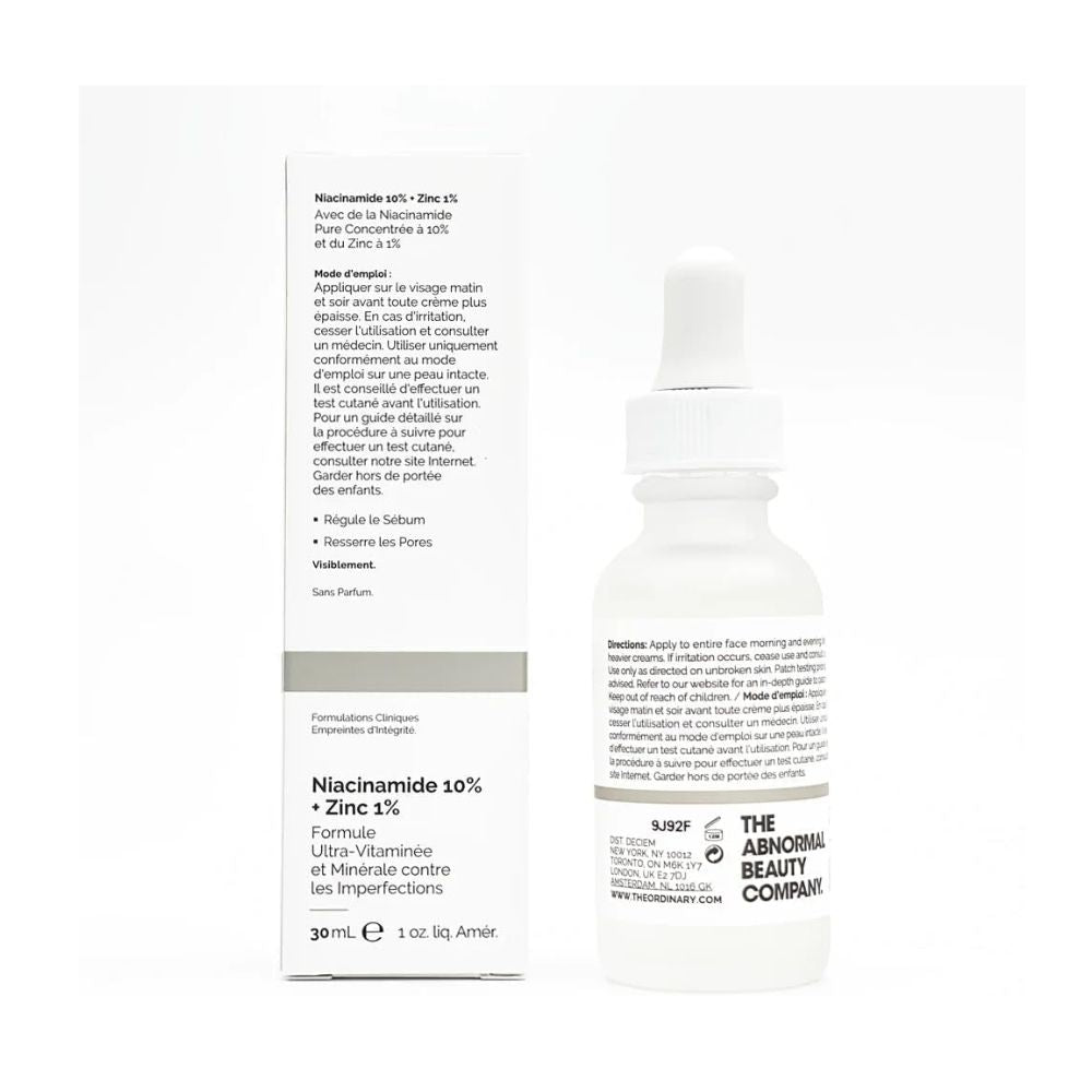 The Ordinary Niacinamida + Zinc – Control de Sebo, Poros y Acné | Piel Más Lisa y Radiante