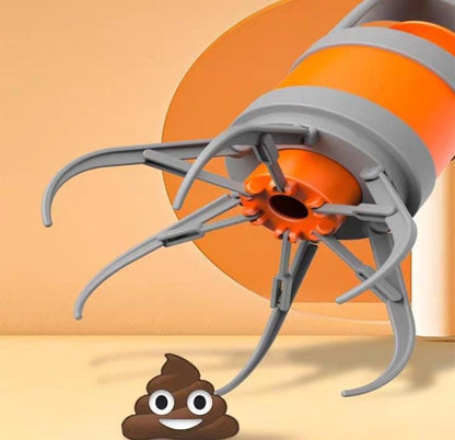 Recogedor de Desechos para Mascotas – Mango Largo y Garras Potentes (Color Naranja)