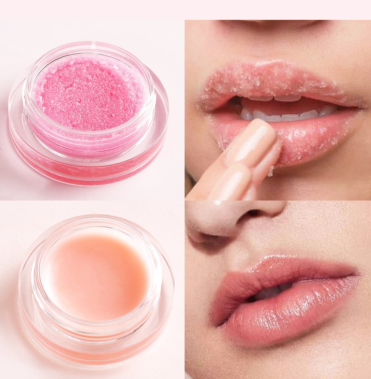 2 en 1: Exfoliante + Hidratante de Labios – Labios Suaves, Lindos y Besables
