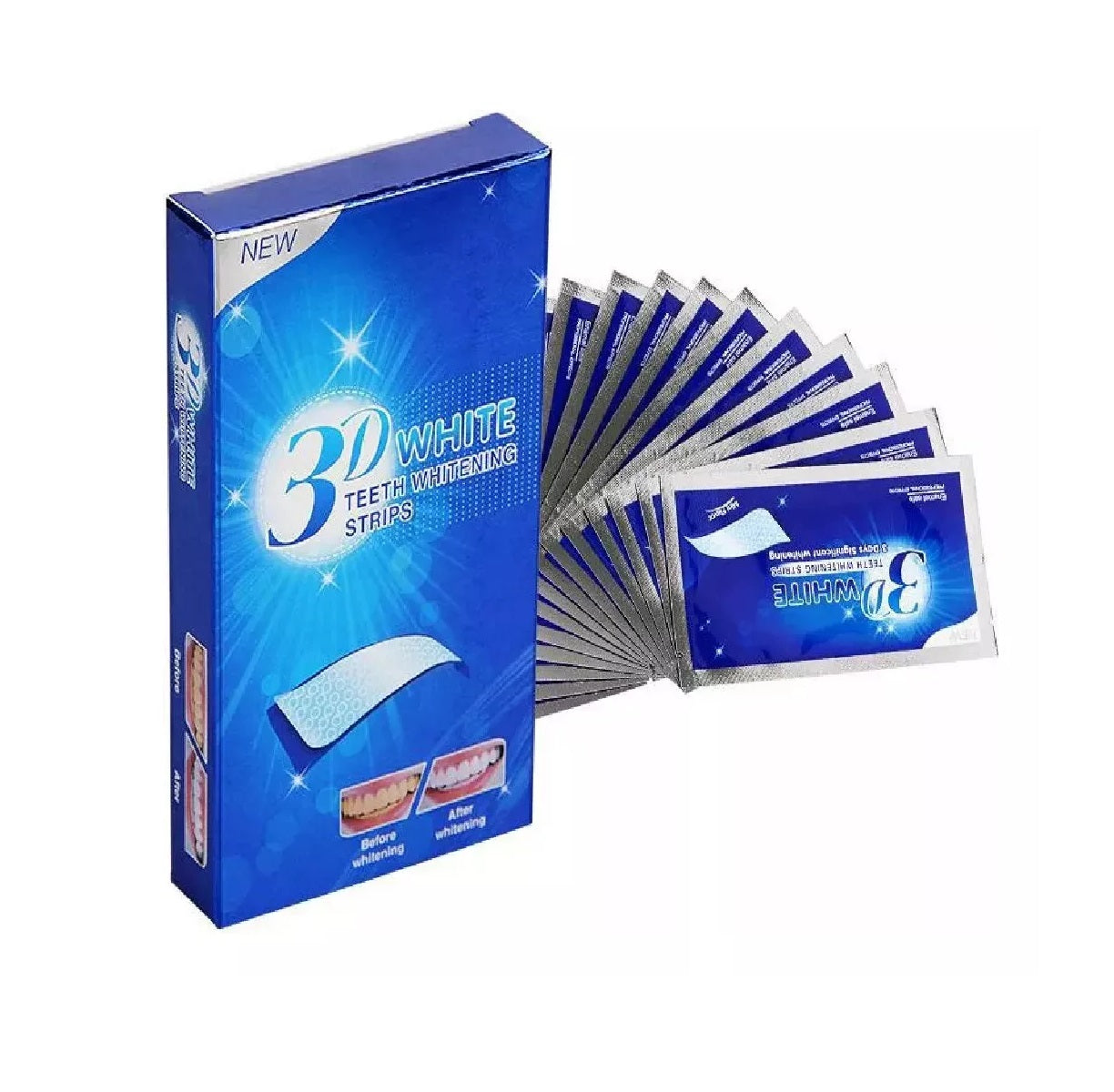 Tiras Blanqueadoras 3D Ultra White – Sonríe con Dientes Más Blancos en 14 Días 😁✨