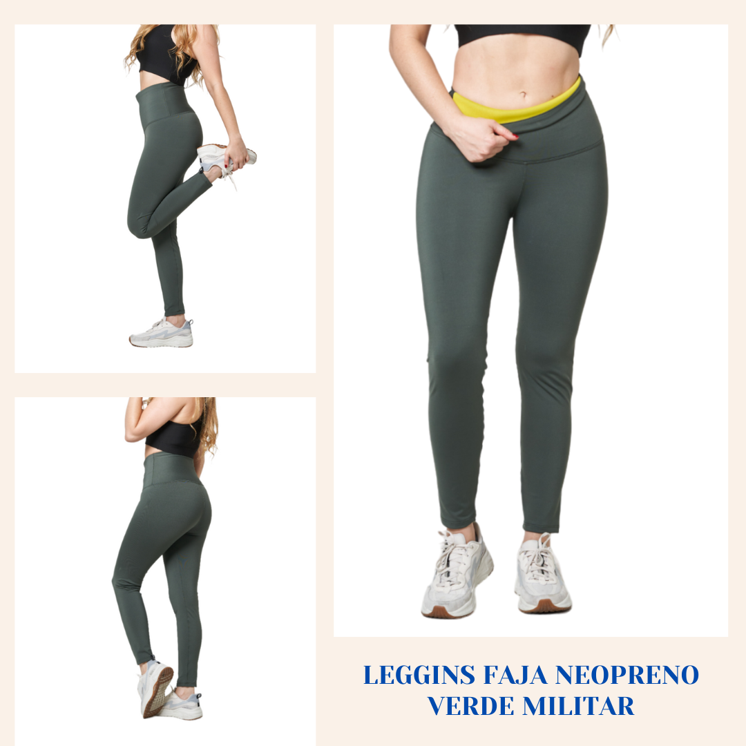 Leggings Faja Neopreno Sauna – Abdomen Plano y Curvas de Impacto 🔥
