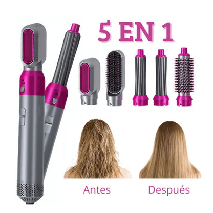 Cepillo Secador 5 en 1 Profesional – Moldea, Seca y Da Volumen con un Solo Paso 💨✨