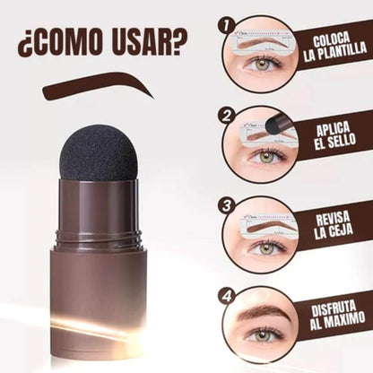 Sello para Cejas con 10 Plantillas – ¡Cejas Perfectas en Segundos! 💖