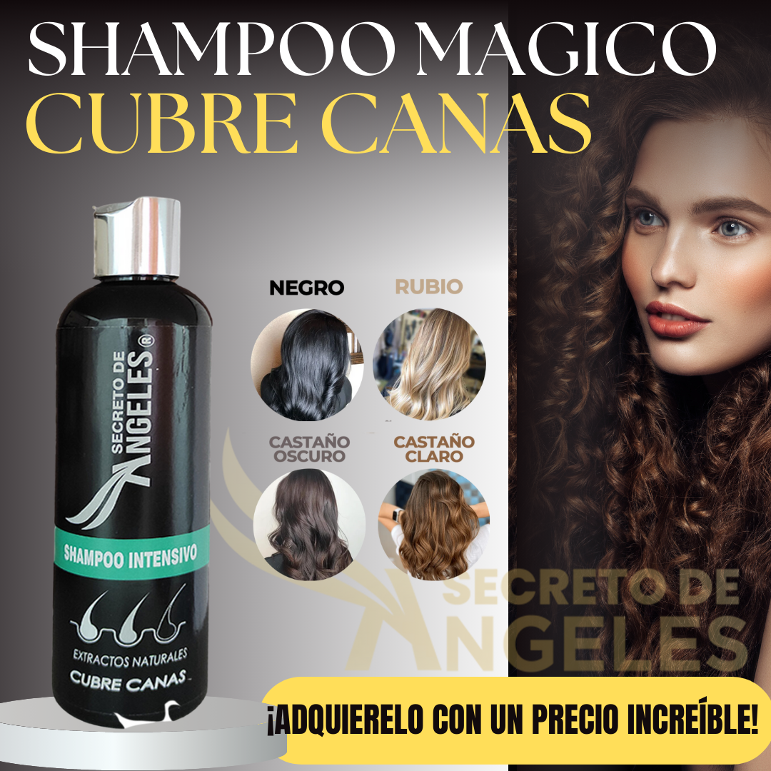 Shampoo Cubre Canas Secreto de Ángeles + Colágeno + Exfoliante GRATIS 🎁 | Fórmula Natural 3 en 1