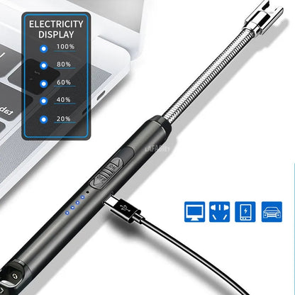 Encendedor Eléctrico USB Recargable 🔥 Antiviento | Cuello Flexible 360°