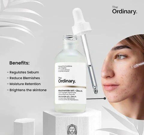 The Ordinary Niacinamida + Zinc – Control de Sebo, Poros y Acné | Piel Más Lisa y Radiante