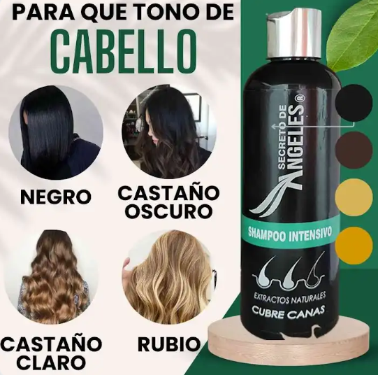 Shampoo Cubre Canas Secreto de Ángeles + Colágeno + Exfoliante GRATIS 🎁 | Fórmula Natural 3 en 1